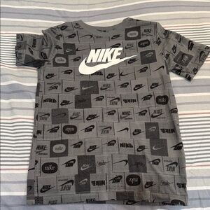Nike Gray Graphic Logo Tee for Kids